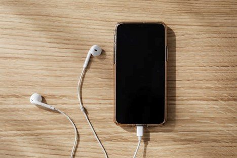 a phone charging after a phone repair service